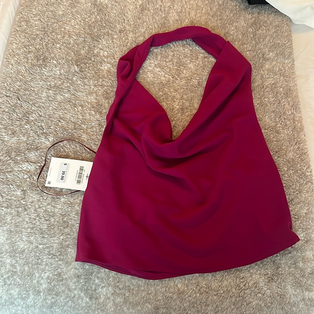 Zara Fluid Neckline Halter Top - Small